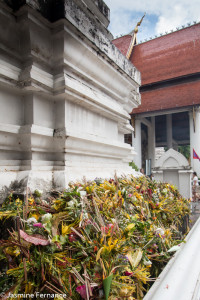 Flowers offered at the Chiang Mai Intakin Festival