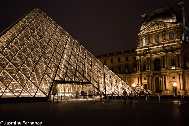 The Louvre at night