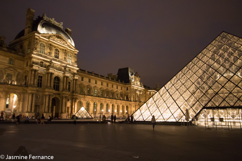The Louvre at night