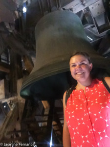 Jasmine Fernance in the Notre Dame belfry