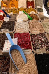 Nuts and spices at the Bastille Markets