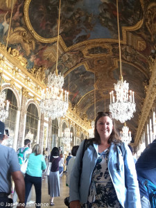 Jasmine Fernance in The Hall of Mirrors  in the Chateau de Versailles