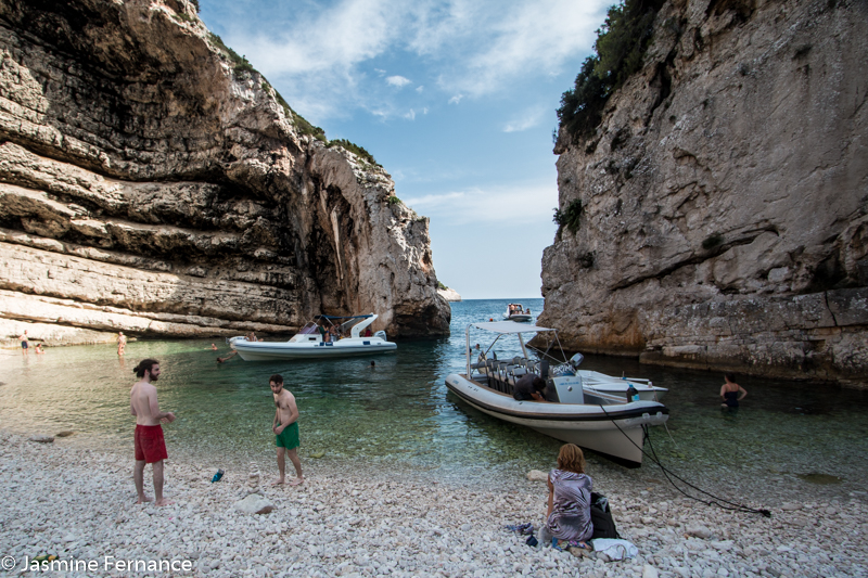 Swimming in hidden coves