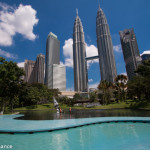 Petronas Towers, Kuala Lumpur, from the children's pool