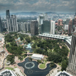 View from the skybridge of Petronas Towers, Kuala Lumpur