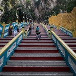 Up 272 steps to reach the Batu Caves, Malaysia