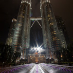 Petronas Towers at night, Kuala Lumpur