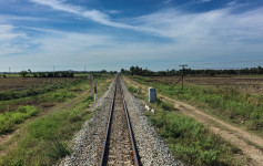 View from the back of the train