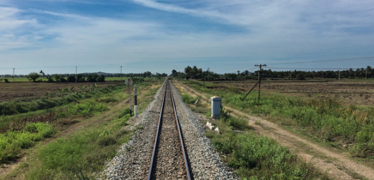 View from the back of the train