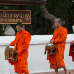 Tak Bat, monks collecting alms in Luang Prabang