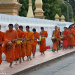Tak Bat, monks collecting alms in Luang Prabang