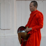 Tak Bat, monks collecting alms in Luang Prabang