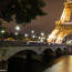 The Eiffel Tower at night