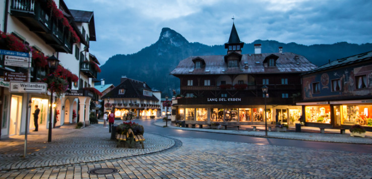 Oberammergau at night